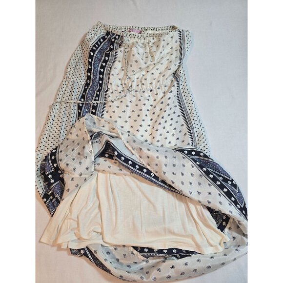 Calypso St. Barth Strapless Silk ‎ Maxi Dress Blue Paisley Print Silk Size M - Picture 12 of 15